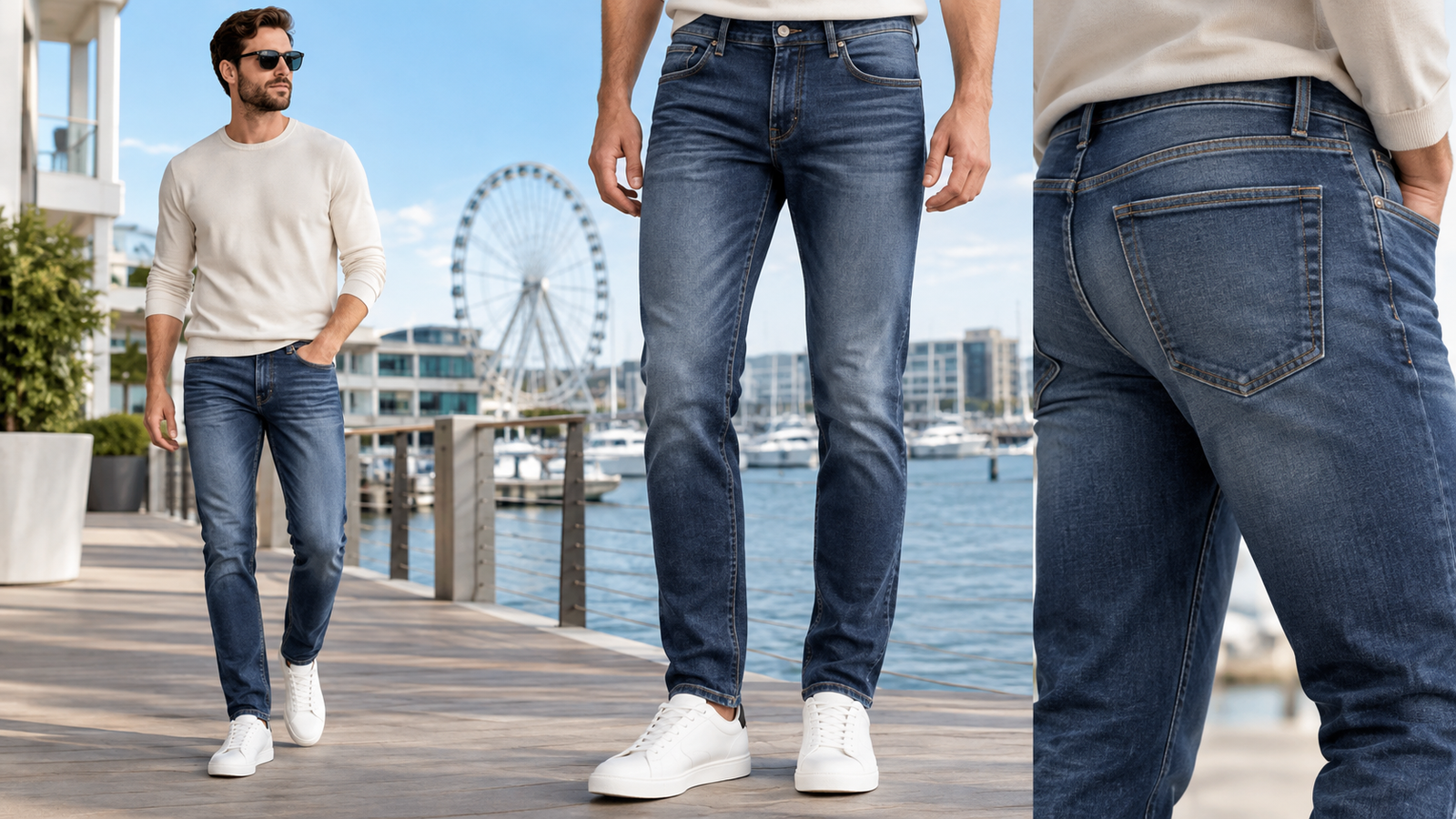 DL1961 men's Nick slim fit jeans in National Harbor